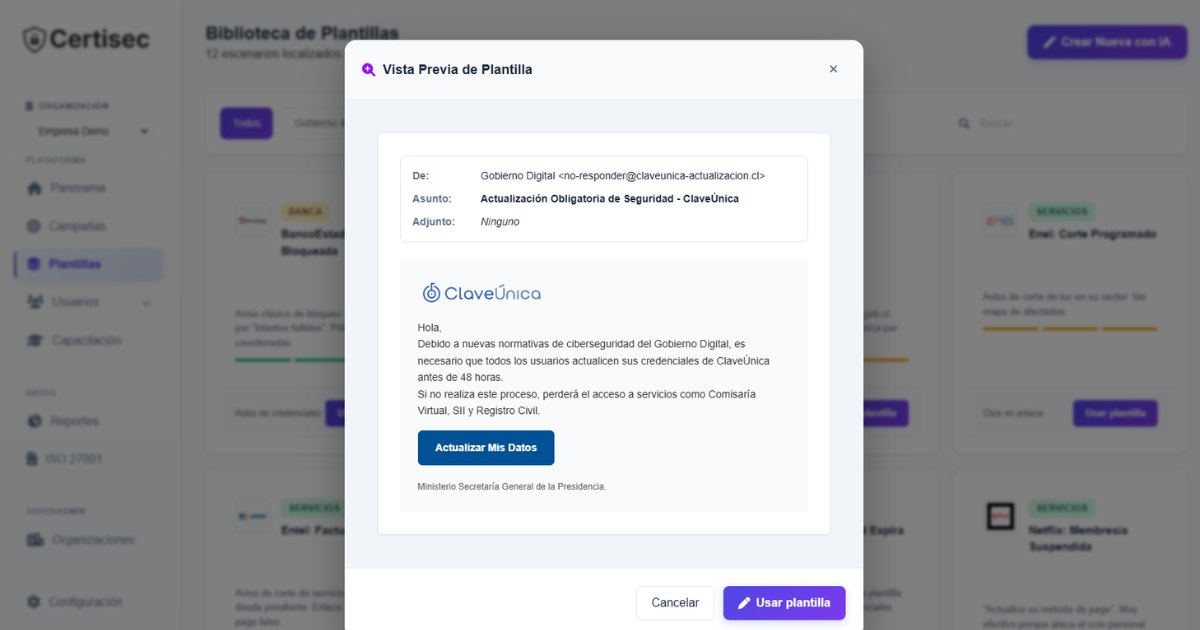 Plataforma Certisec — integración con Microsoft 365 y Google
